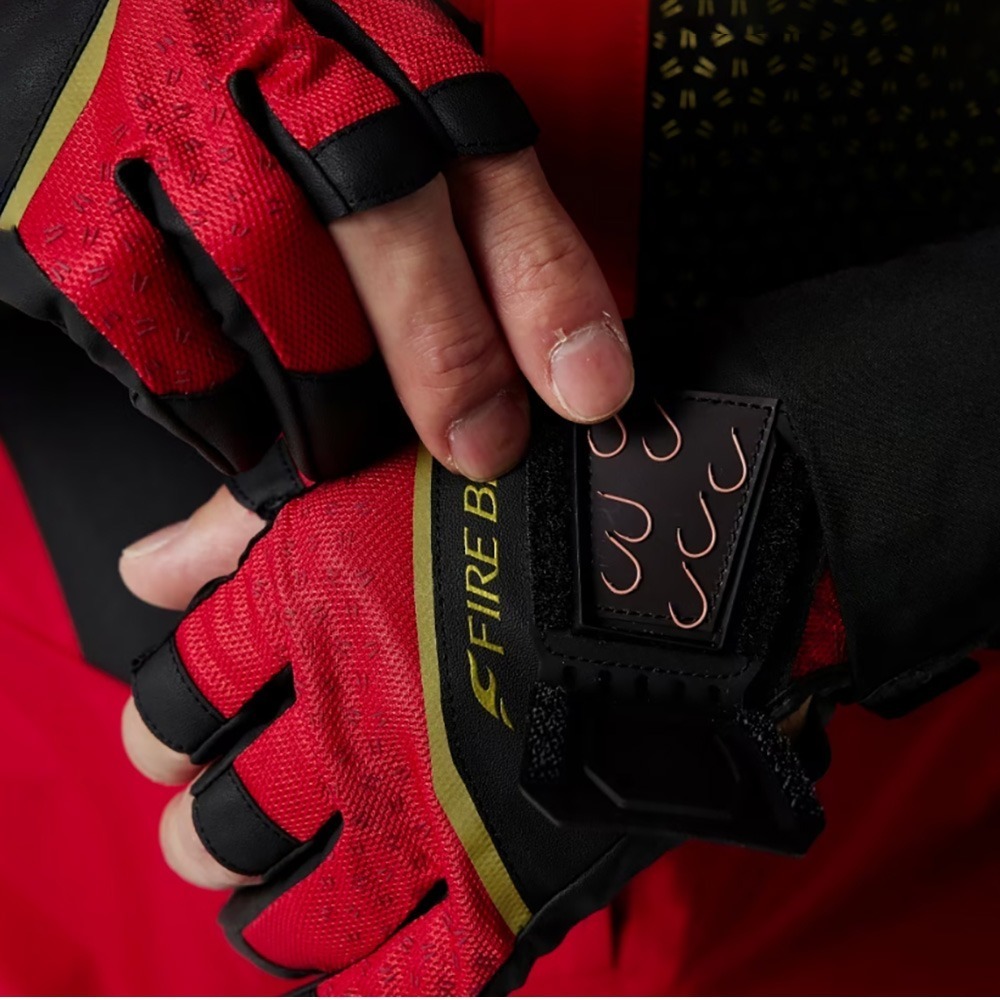 中壢鴻海釣具【SHIMANO】GL-100X LIMITED RPO/FIRE BLOOD 吸水速乾三指切釣魚手套-細節圖7