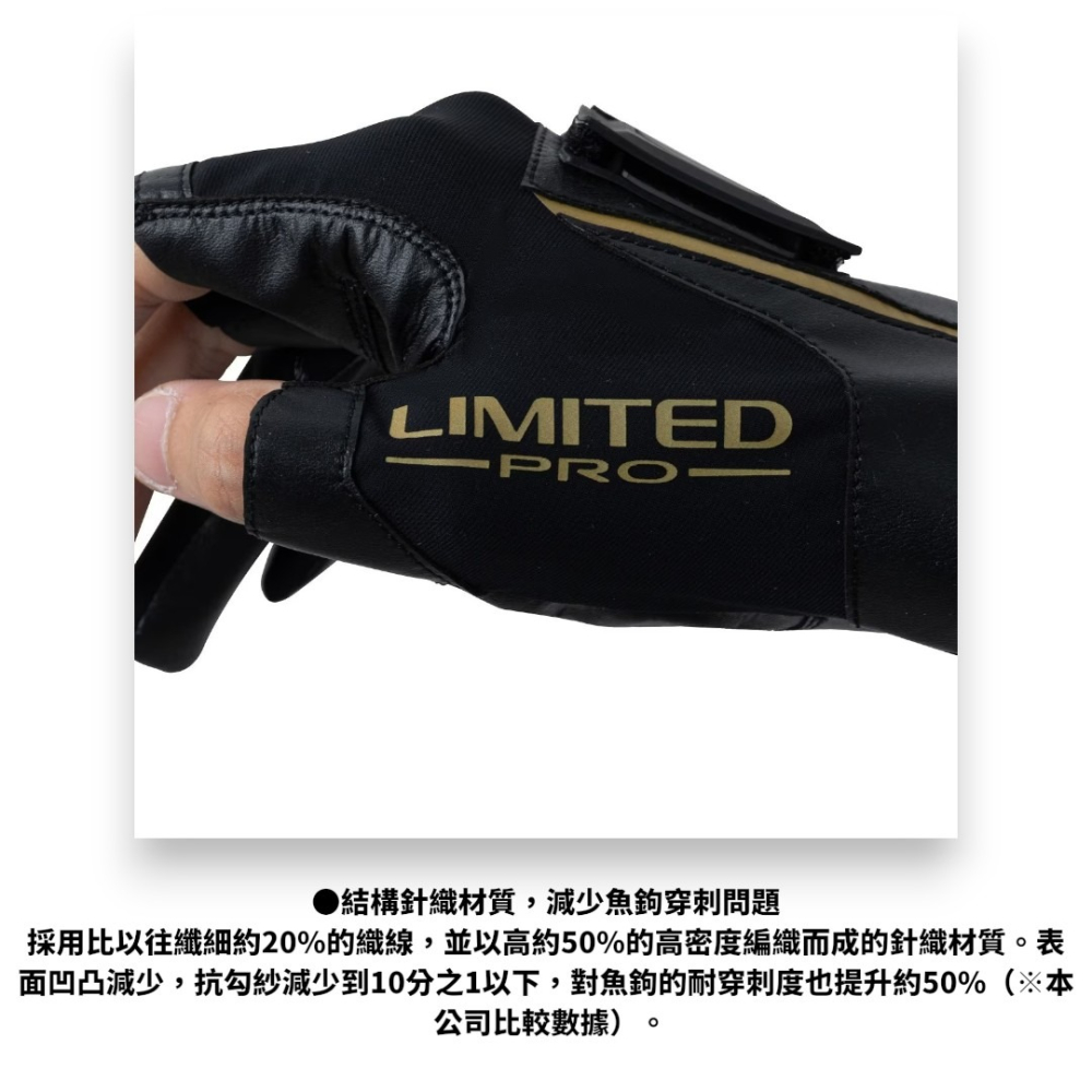 中壢紅海釣具【SHIMANO】GL-180Z LIMITED PRO 三指釣魚手套 2026春夏款 磯釣手套 防滑高抓力-細節圖5
