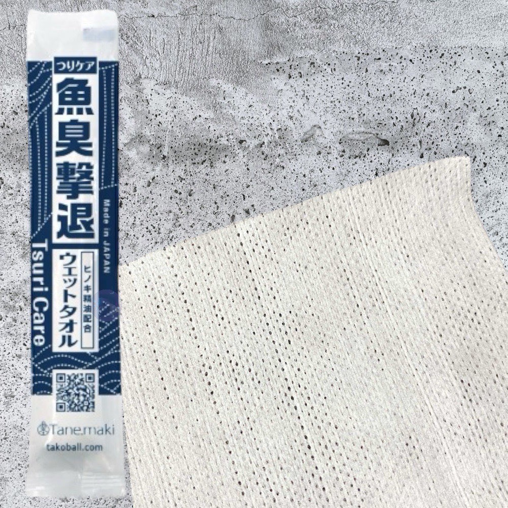 中壢鴻海釣具 日本 【tanemaki】 魚臭撃退濕紙巾 (/1入裝/6入裝) 釣竿保養 捲線器保養 除臭-細節圖2
