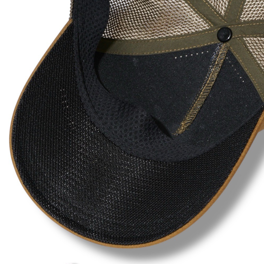 中壢鴻海釣具【DAIWA】DC-9024 BOX LOGO 黑灰色防潑水半網帽 FREE [25年款]-細節圖4