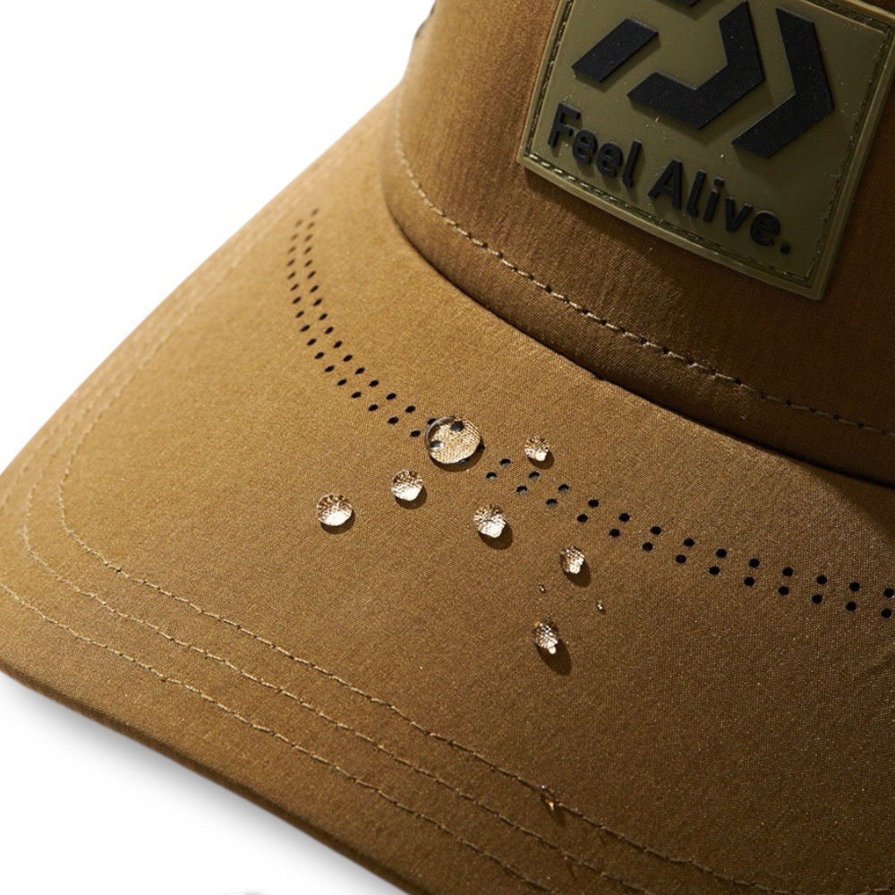 中壢鴻海釣具【DAIWA】DC-9024 BOX LOGO 黑灰色防潑水半網帽 FREE [25年款]-細節圖6