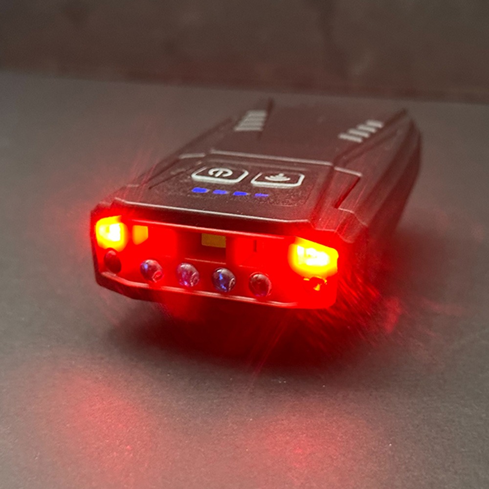 中壢鴻海釣具《玩家級》 H328A USB充電 9W+4LED+2紅光 2用夾帽燈+頭燈-細節圖6