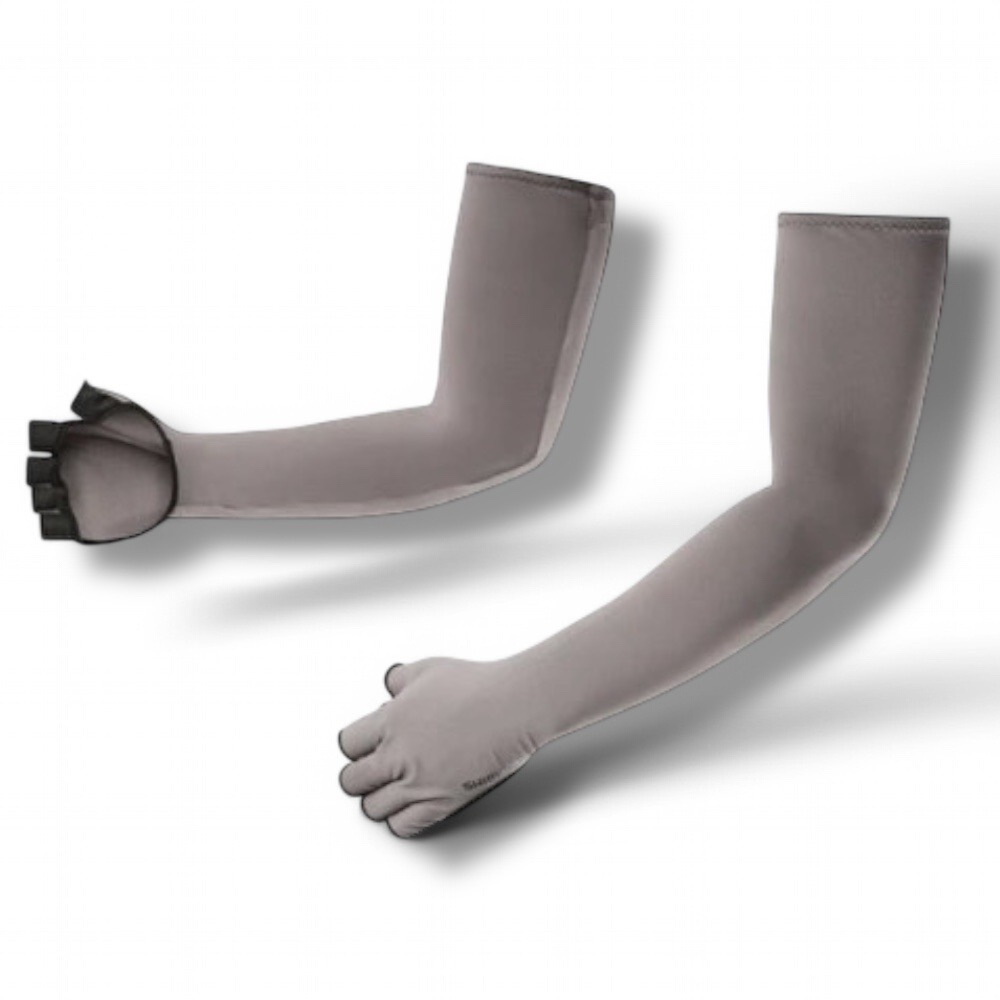 中壢鴻海釣具【SHIMANO】 GL-600V 黑色防曬手套 防曬袖套  (25年新色) 防曬長版手套-規格圖9