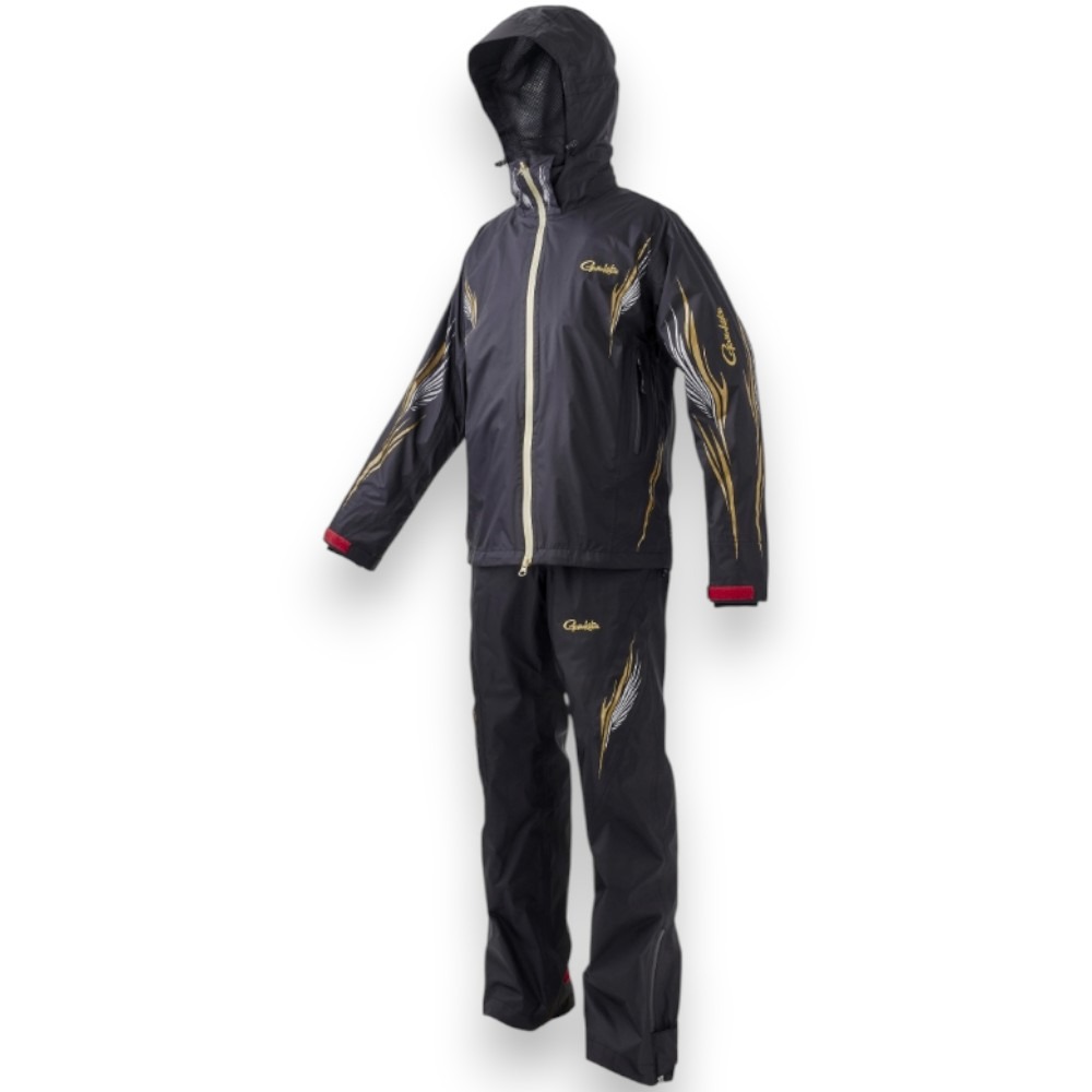 中壢紅海釣具【gamakatsu】 GM-3718  黑色釣魚套裝  24年款 雨衣套裝-細節圖2