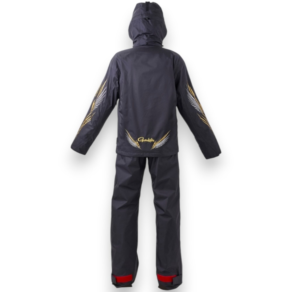 中壢紅海釣具【gamakatsu】 GM-3718  黑色釣魚套裝  24年款 雨衣套裝-細節圖3