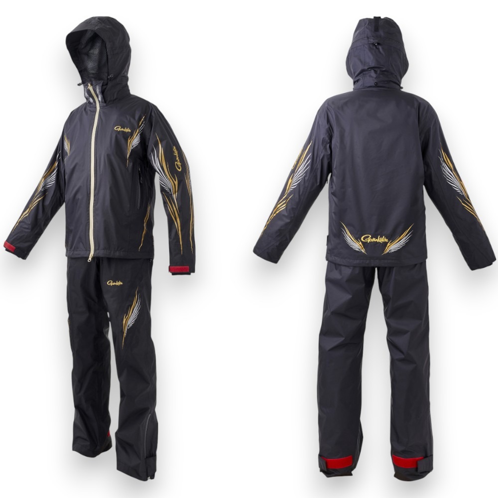 中壢紅海釣具【gamakatsu】 GM-3718  黑色釣魚套裝  24年款 雨衣套裝-規格圖11