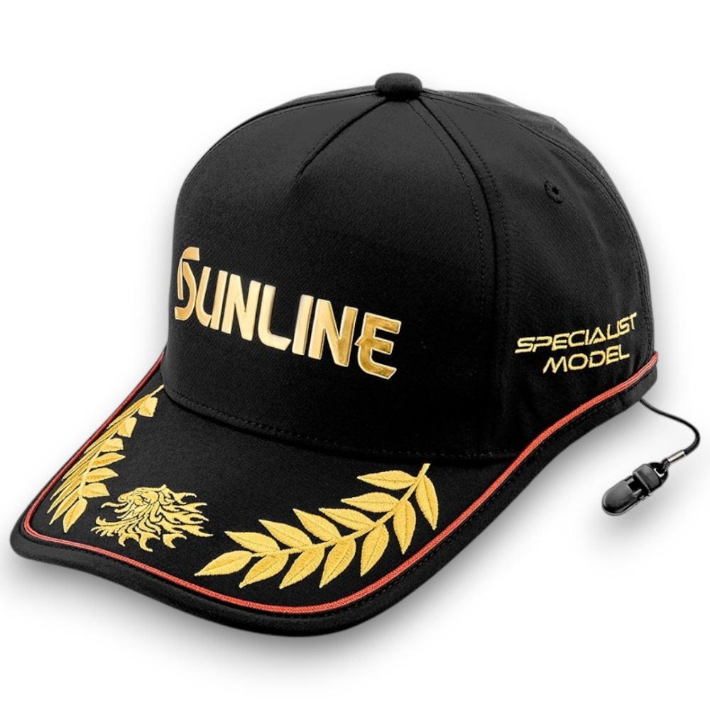 中壢紅海釣具【SUNLINE】CP-3407 黑色 白色獅子LOGO 釣魚帽 (26年春夏款) 磯釣帽 防風帽 遮陽帽-細節圖2