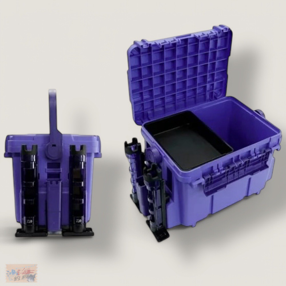 中壢鴻海釣具【DAIWA】TACKLE BOX TB7000 紫色限量工具箱套組(置竿價×2/路亞支架×1)-細節圖6