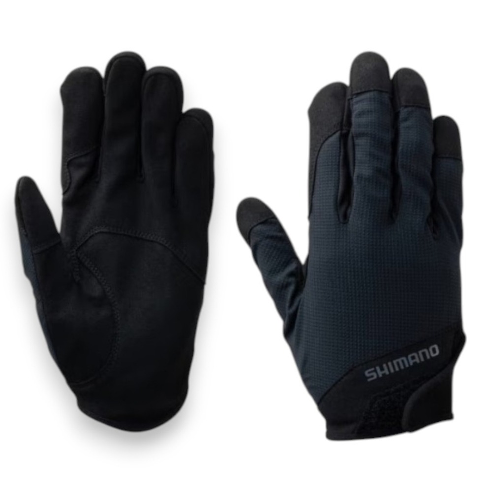 中壢紅海釣具【SHIMANO】GL-005Z 遠投 岸拋鐵板 黑色全五指手套 (26年春夏款) 釣魚手套 防曬抗UV-細節圖2