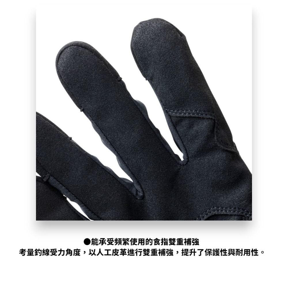 中壢紅海釣具【SHIMANO】GL-005Z 遠投 岸拋鐵板 黑色全五指手套 (26年春夏款) 釣魚手套 防曬抗UV-細節圖6