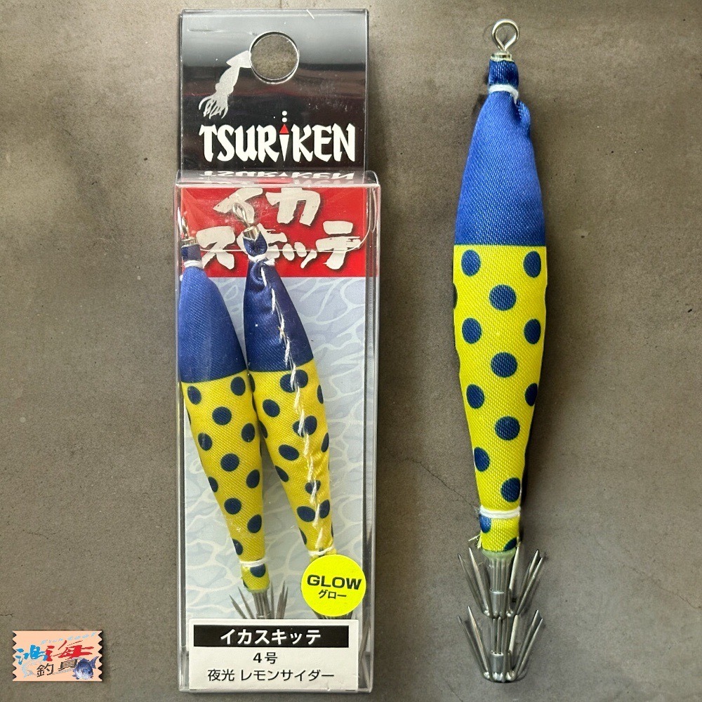 中壢鴻海釣具《TSURIKEN 釣研》布卷 透抽布捲 船釣透抽 軟絲 イカスキッテ 4号透抽布捲-2入 24年新色-細節圖4