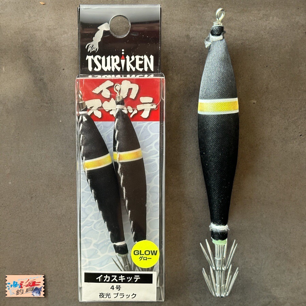 中壢鴻海釣具《TSURIKEN 釣研》布卷 透抽布捲 船釣透抽 軟絲 イカスキッテ 4号透抽布捲-2入 24年新色-細節圖6