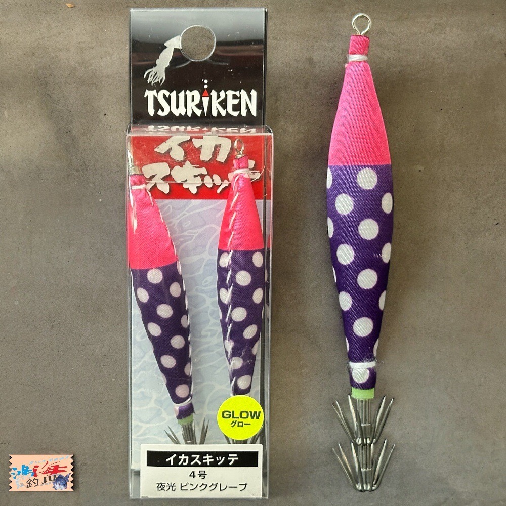 中壢鴻海釣具《TSURIKEN 釣研》布卷 透抽布捲 船釣透抽 軟絲 イカスキッテ 4号透抽布捲-2入 24年新色-細節圖7