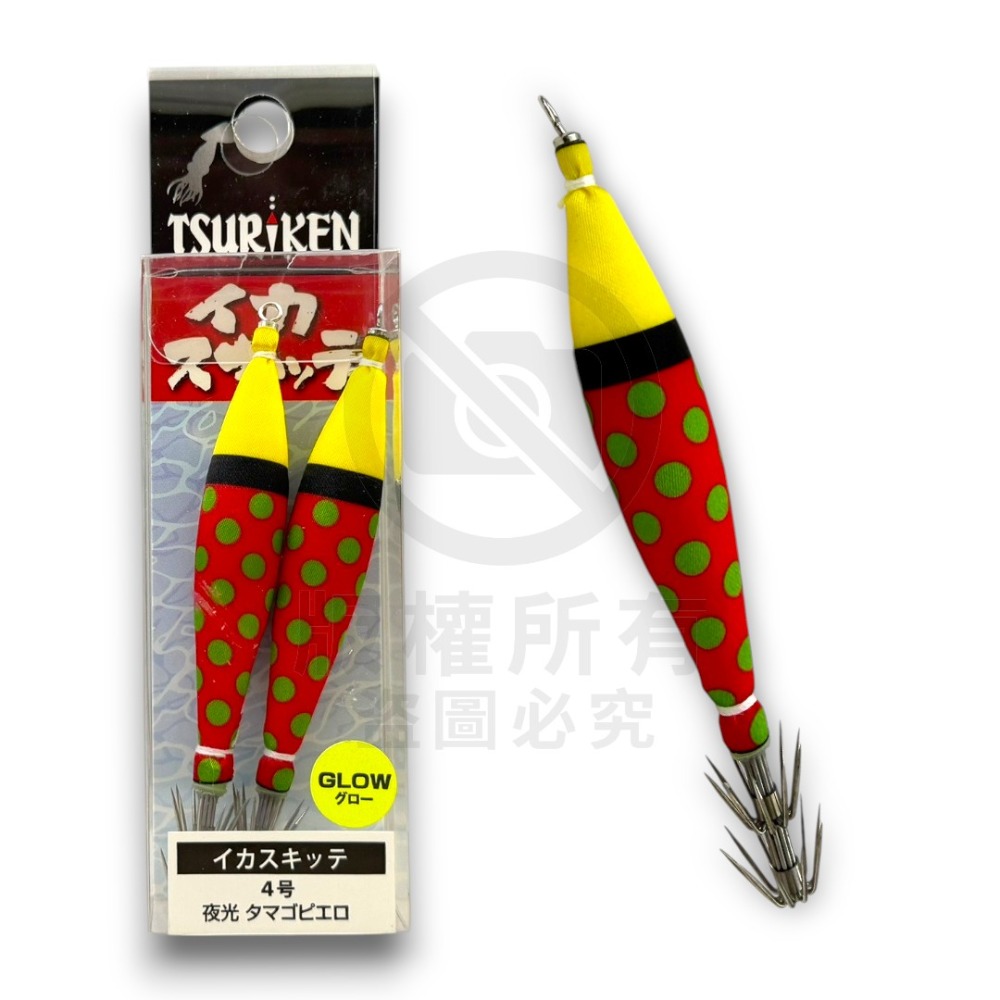 紅海釣具企業社《TSURIKEN 釣研》布卷 透抽布捲 船釣透抽 軟絲 イカスキッテ 4号透抽布捲-2入 24年新色-規格圖7