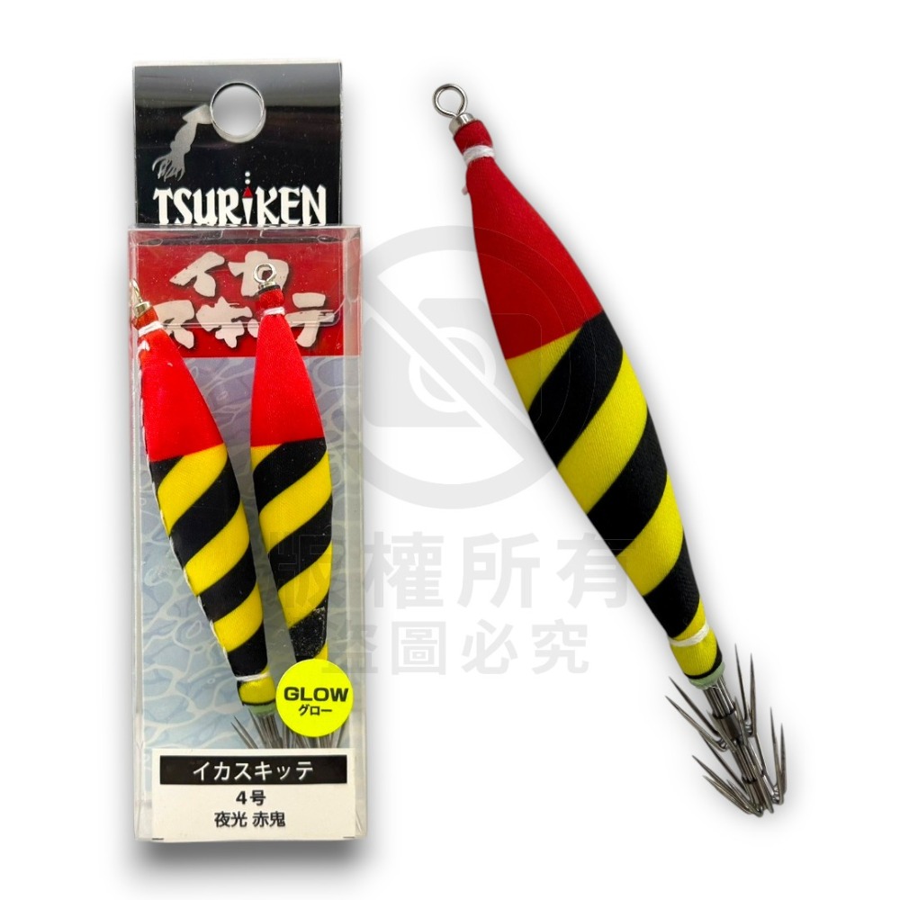 紅海釣具企業社《TSURIKEN 釣研》布卷 透抽布捲 船釣透抽 軟絲 イカスキッテ 4号透抽布捲-2入 24年新色-規格圖7