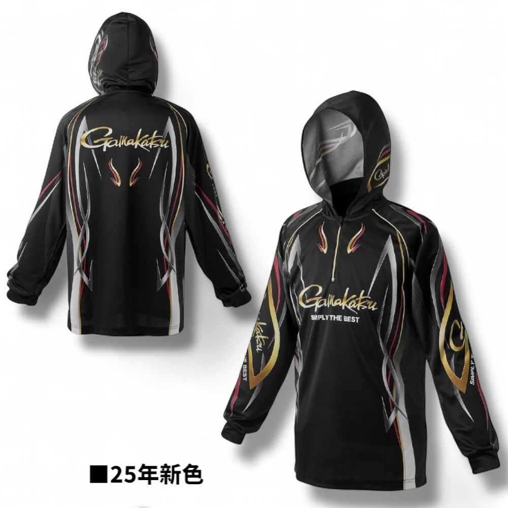 中壢鴻海釣具【gamakatsu】 GM-3736 吸水速乾 連帽長袖釣魚衫 防曬衣 釣魚衣  追加25年新色-細節圖6