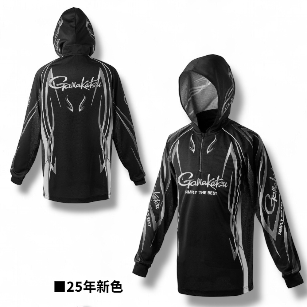 中壢鴻海釣具【gamakatsu】 GM-3736 吸水速乾 連帽長袖釣魚衫 防曬衣 釣魚衣  追加25年新色-細節圖7