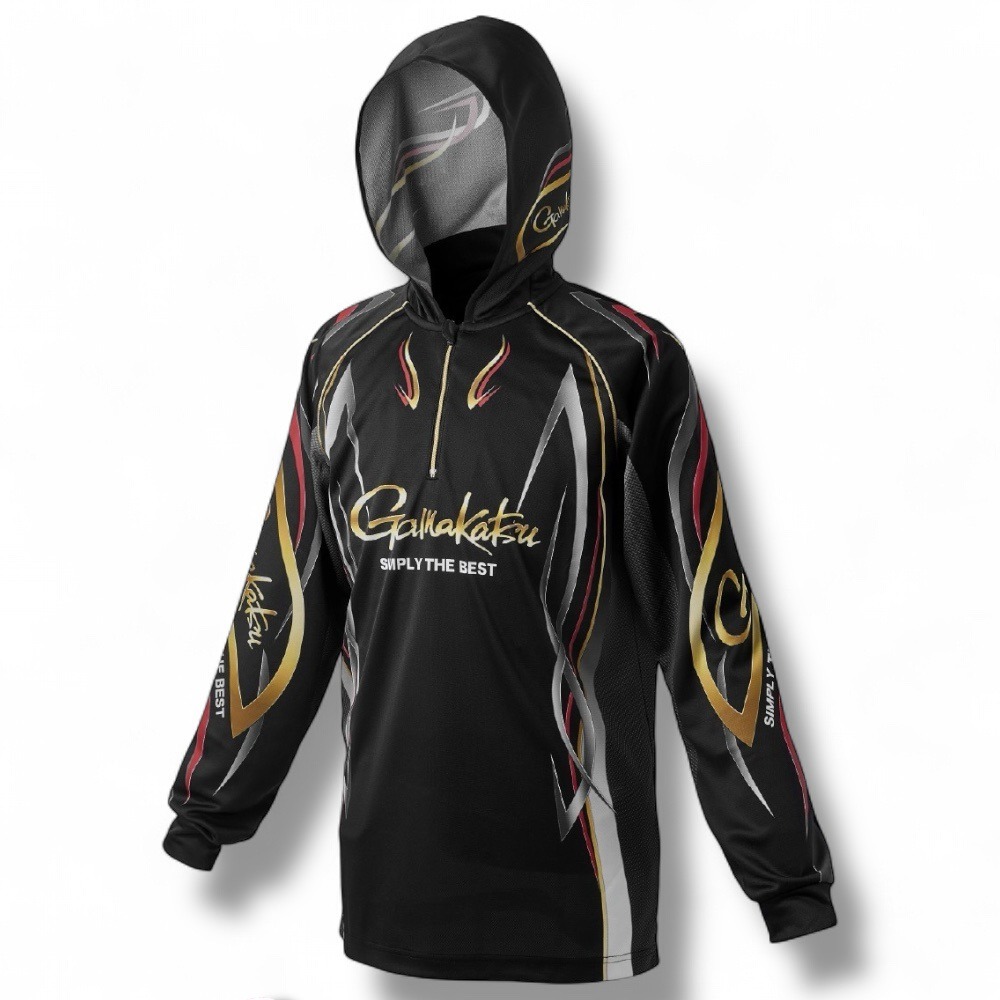 中壢鴻海釣具【gamakatsu】 GM-3736 吸水速乾 連帽長袖釣魚衫 防曬衣 釣魚衣  追加25年新色-規格圖8