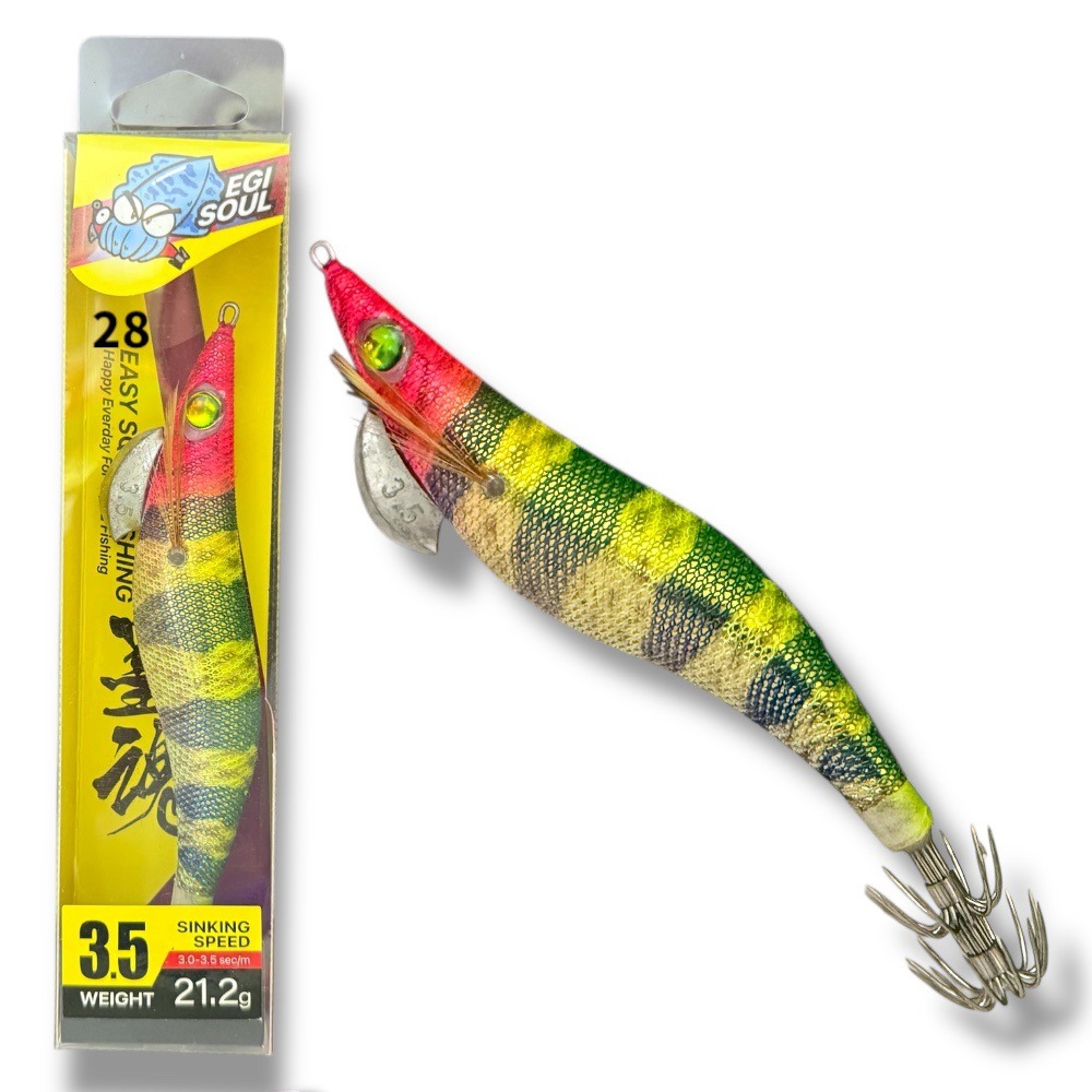 中壢鴻海釣具 墨魂EASY SQUID FISHING 3.5寸 EGI 木蝦 21.2g-規格圖11