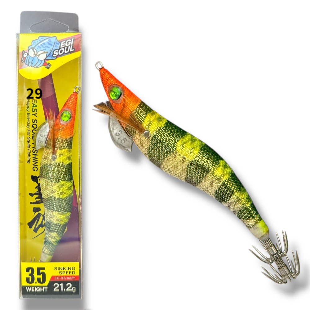 中壢鴻海釣具 墨魂EASY SQUID FISHING 3.5寸 EGI 木蝦 21.2g-規格圖11