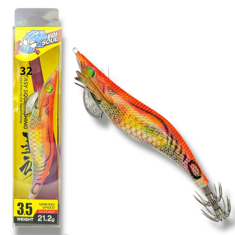 中壢鴻海釣具 墨魂EASY SQUID FISHING 3.5寸 EGI 木蝦 21.2g-規格圖11