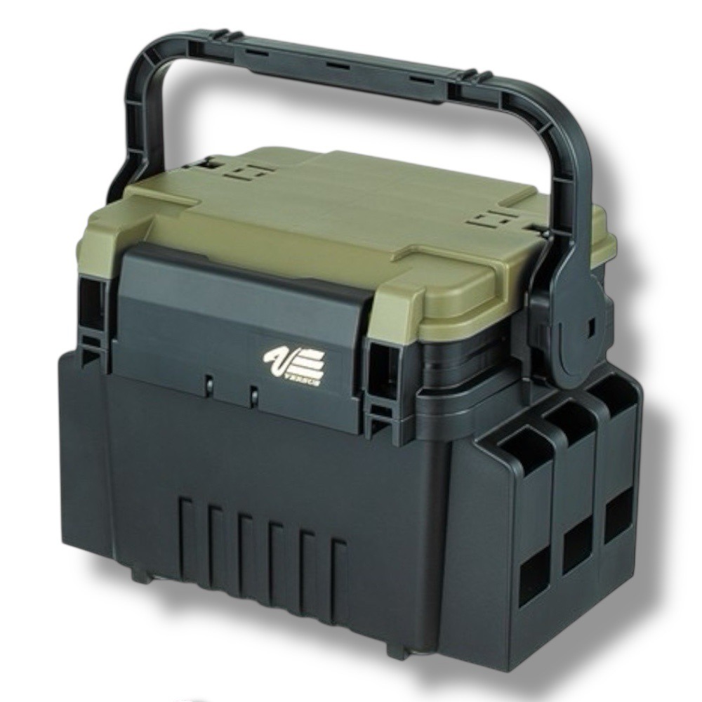 中壢紅海釣具【MEIHO】明邦 VS-7055N 黑色 黑綠色 工具箱-細節圖2