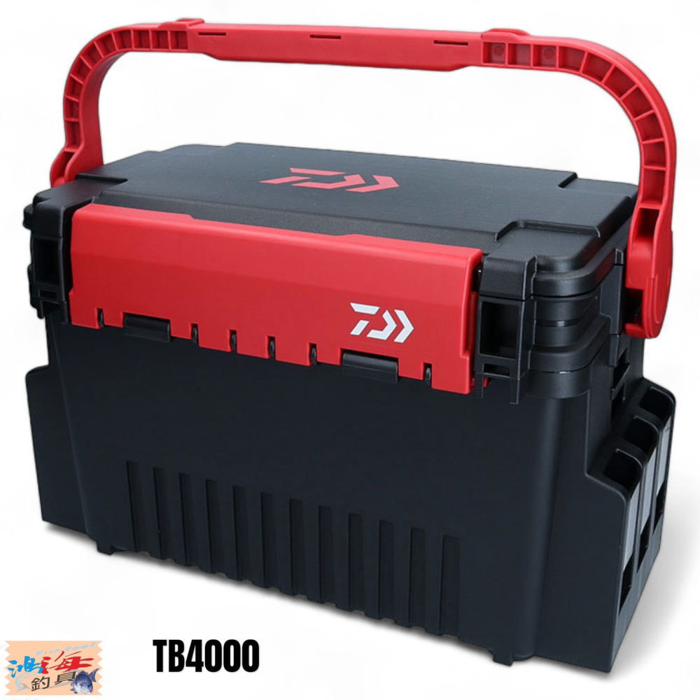 中壢鴻海釣具《DAIWA》 TACKLE BOX TB3000 TB4000 紅黑色 黑/綠 工具箱-細節圖4