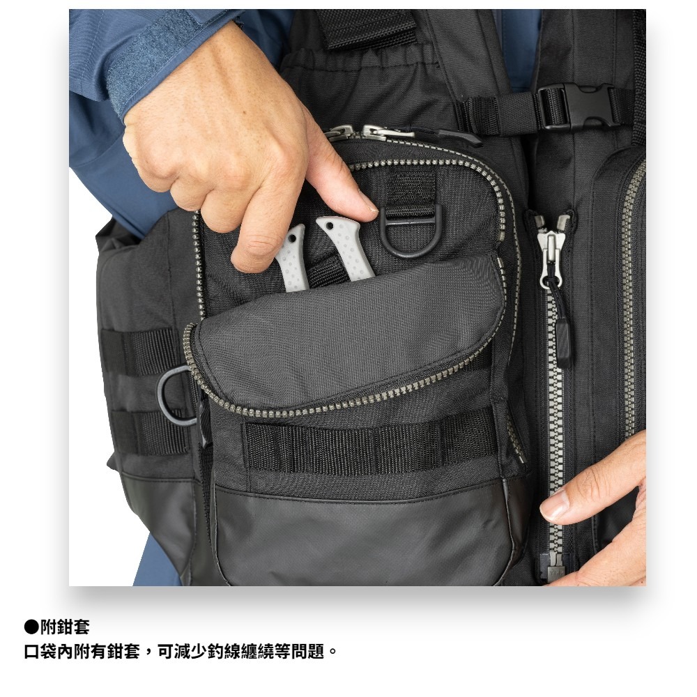 中壢紅海釣具【SHIMANO】VF-274W 黑色浮力釣魚背心 路亞救生背心-細節圖7