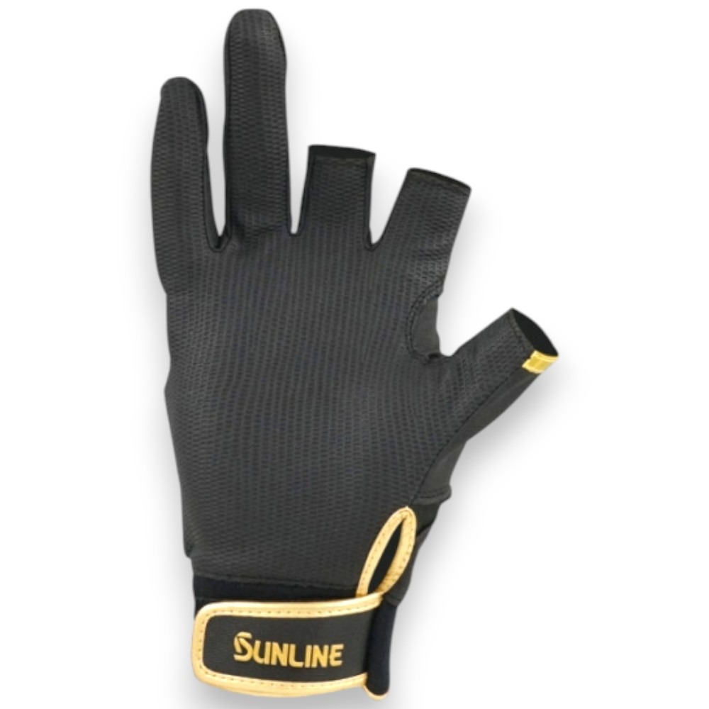 中壢紅海釣具【SUNLINE】SUG-240 金獅3指釣魚手套 (25年秋冬款)-細節圖3