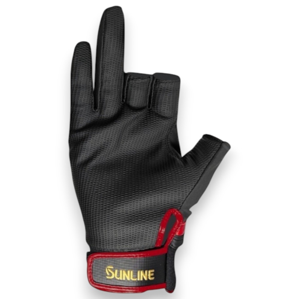 中壢紅海釣具【SUNLINE】SUG-238 金獅三指釣魚手套-細節圖7