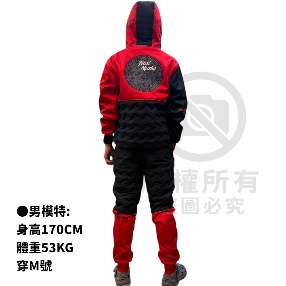 中壢紅海釣具【TSuriMusha】釣武者 防潑水 防風 保暖休閒套裝(25年秋冬款)-細節圖7