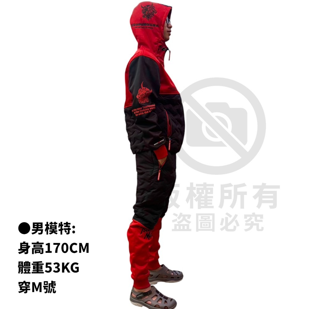 中壢紅海釣具【TSuriMusha】釣武者 防潑水 防風 保暖休閒套裝(25年秋冬款)-細節圖8