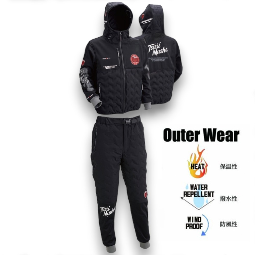中壢紅海釣具【TSuriMusha】釣武者 防潑水 防風 保暖休閒套裝(25年秋冬款)-規格圖9