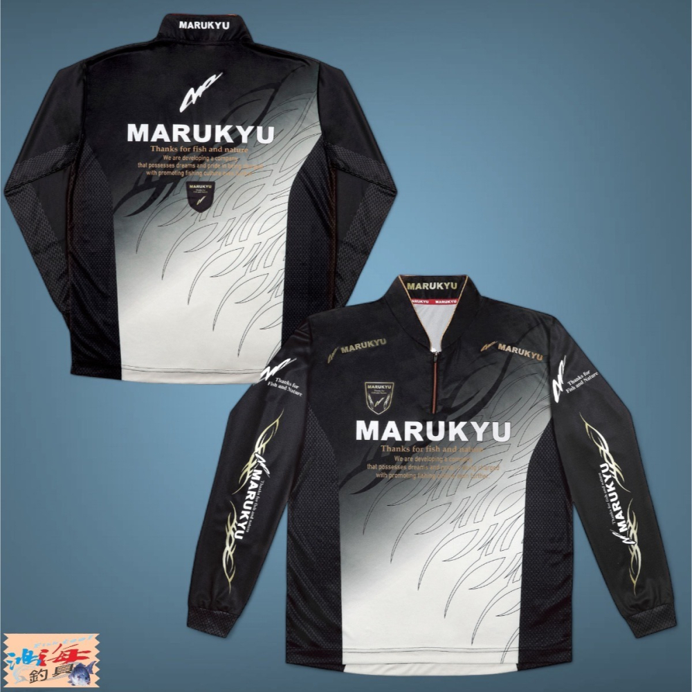 中壢鴻海釣具《MARUKYU》 TR-01 吸汗速乾長袖釣魚衫(24年款)-細節圖2