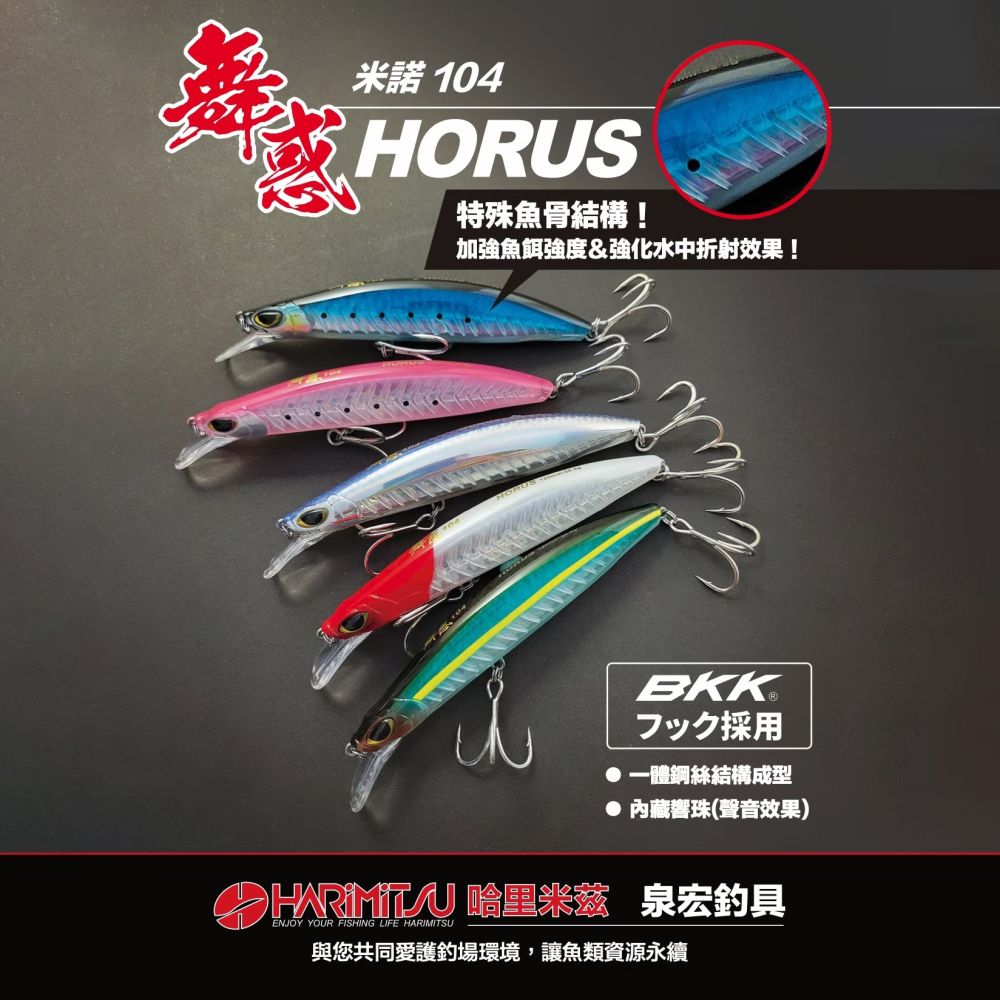 中壢鴻海釣具【HARiMitsu】 舞惑(米諾)104-120mm/26.5g 路亞假餌 硬餌-細節圖2