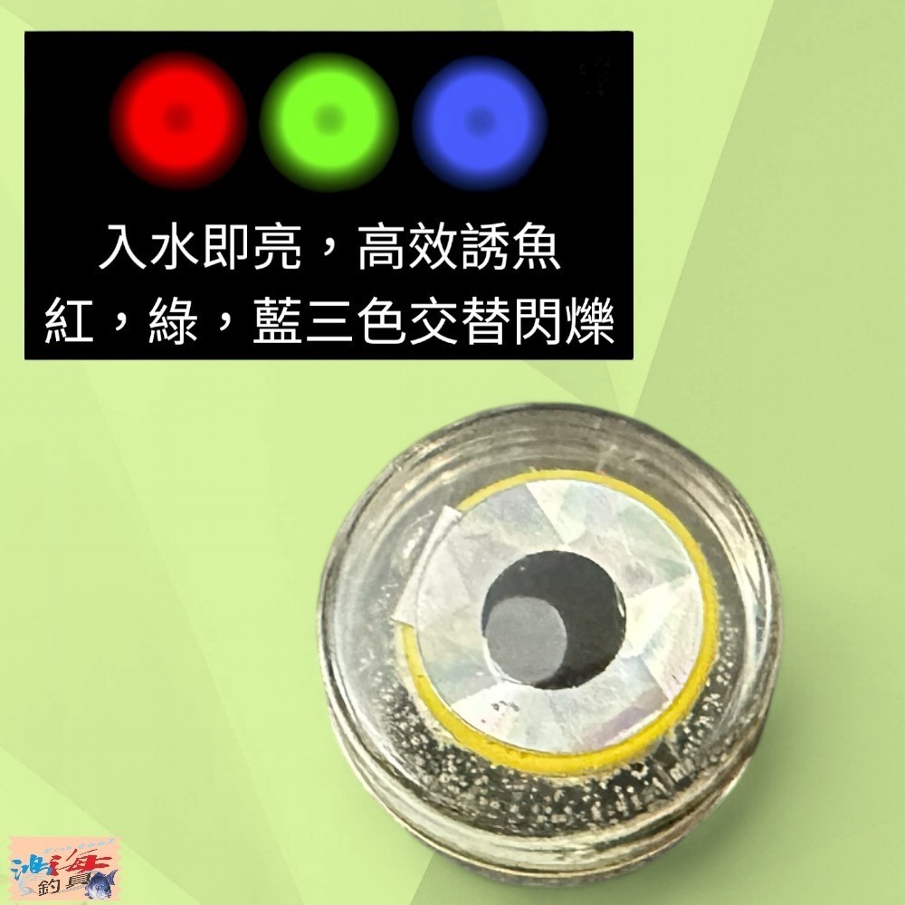 中壢鴻海釣具 電子LED 入水亮魚眼 天亞 雙鉤天亞頭 船釣白帶 (單眼)-細節圖5