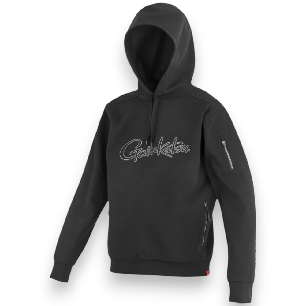 中壢鴻海釣具【gamakatsu】 GM-3755 刺繡logo保暖連帽運動衫 (24秋冬款)-細節圖5