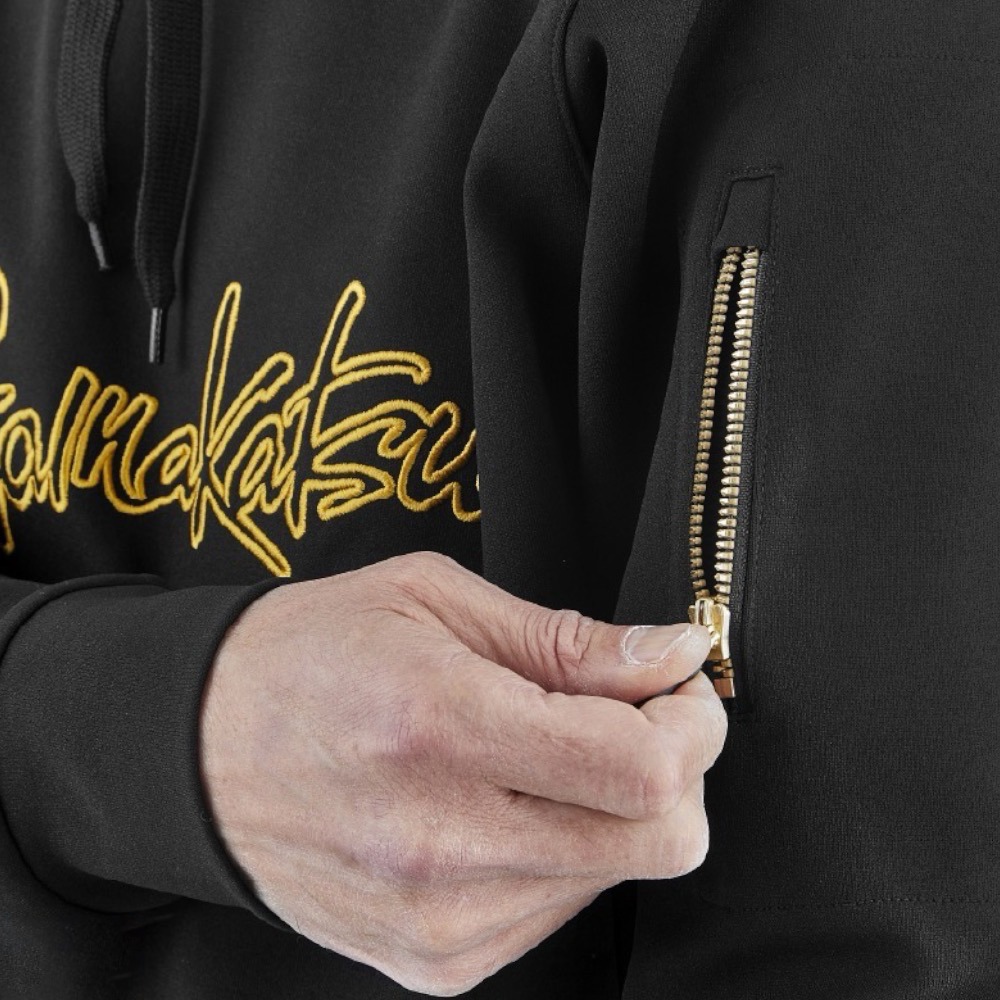 中壢鴻海釣具【gamakatsu】 GM-3755 刺繡logo保暖連帽運動衫 (24秋冬款)-細節圖7