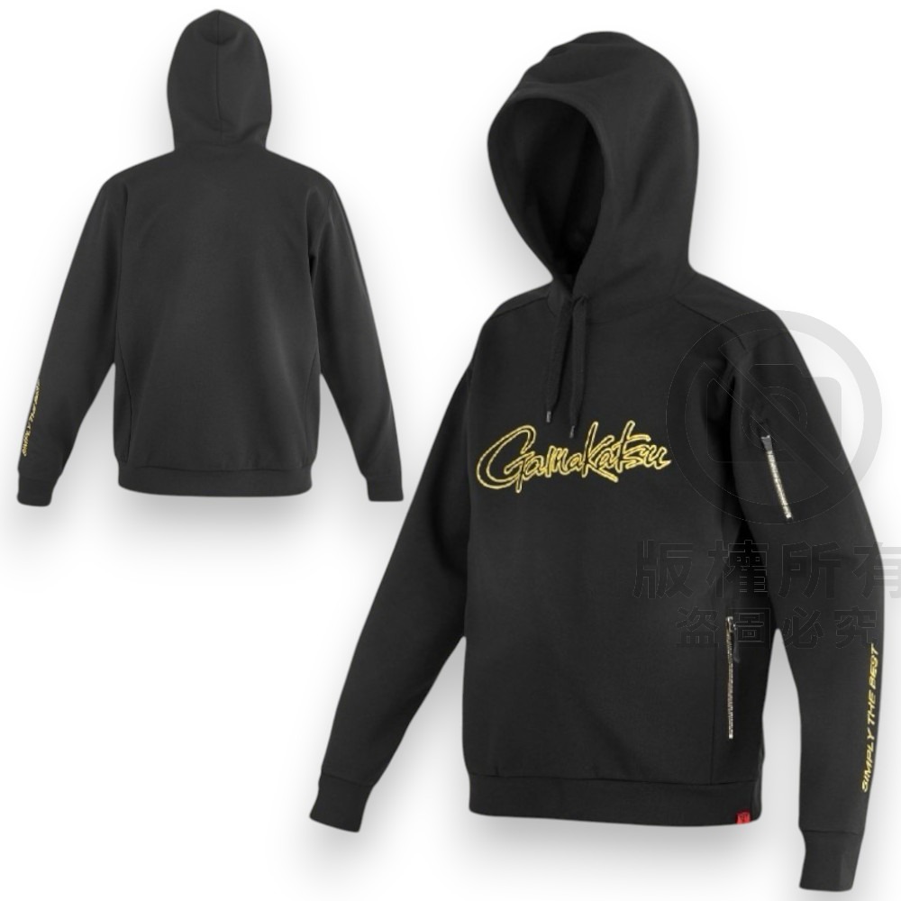 中壢鴻海釣具【gamakatsu】 GM-3755 刺繡logo保暖連帽運動衫 (24秋冬款)-規格圖9