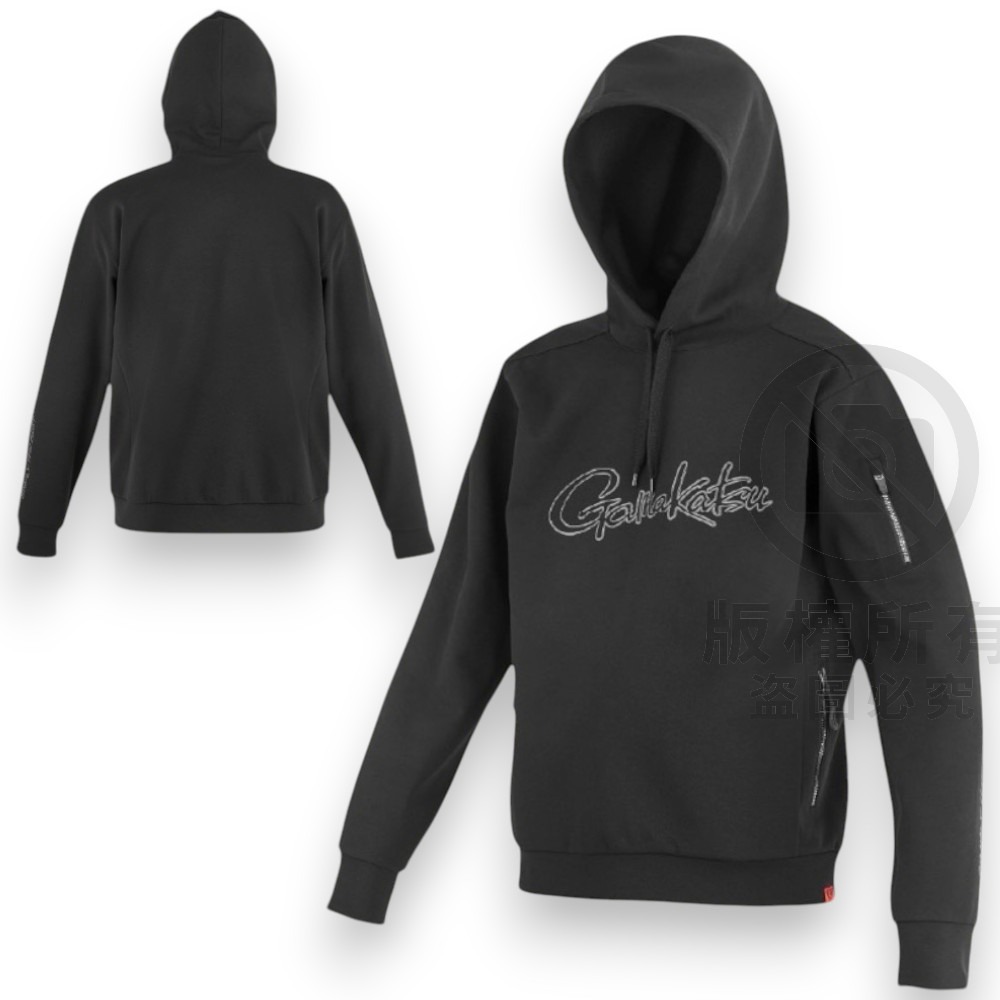 中壢鴻海釣具【gamakatsu】 GM-3755 刺繡logo保暖連帽運動衫 (24秋冬款)-規格圖9