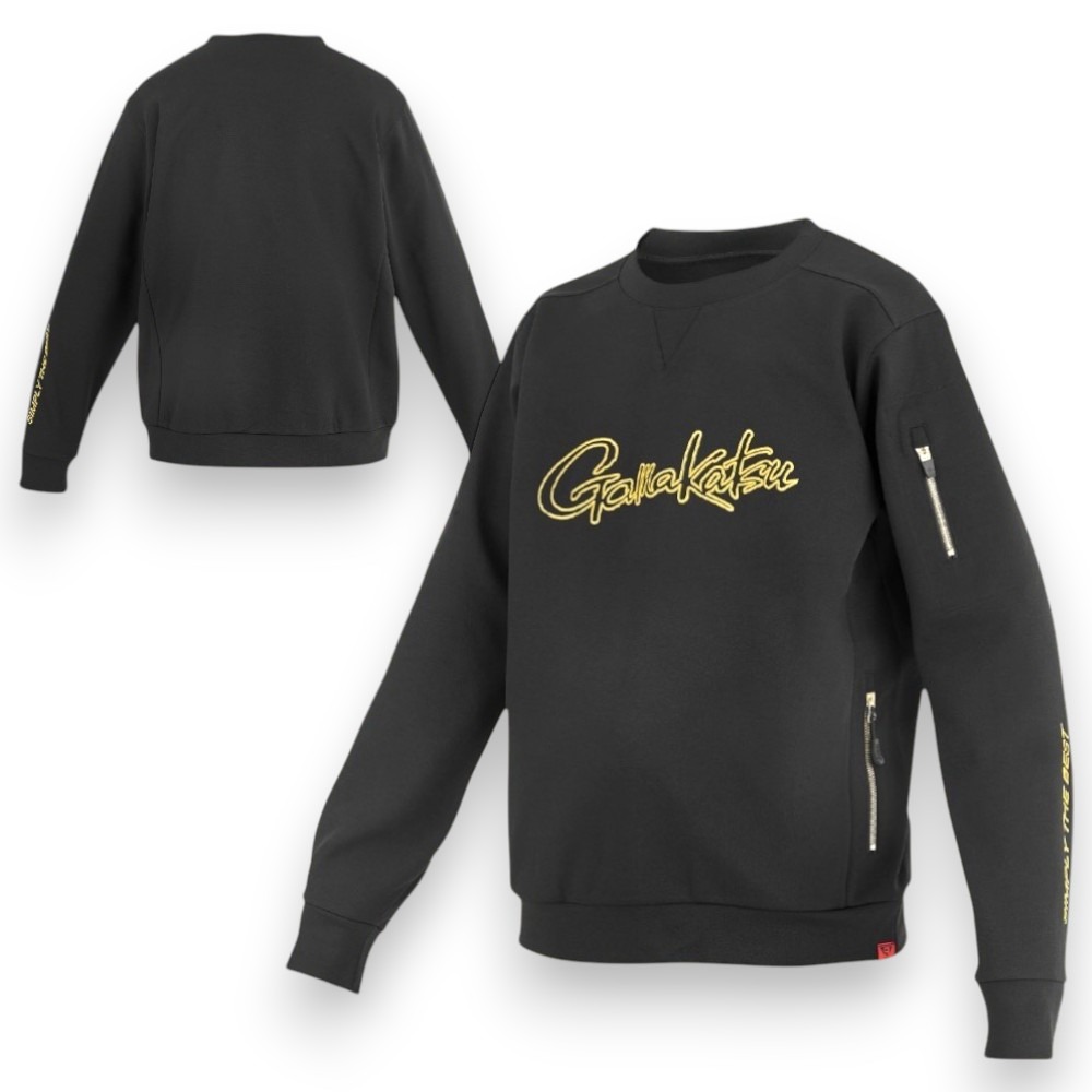 中壢鴻海釣具【gamakatsu】GM-3756 刺繡logo保暖圓領運動衫 (24秋冬款)-規格圖9