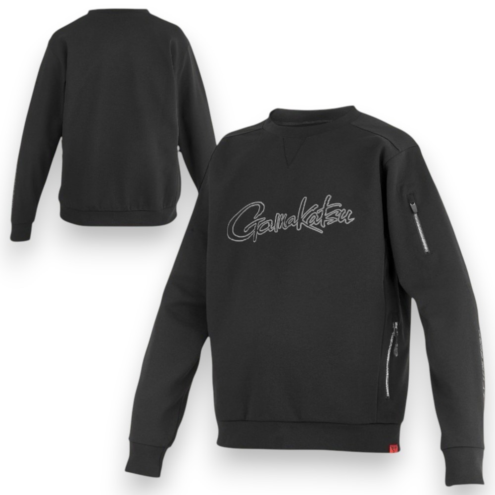 中壢鴻海釣具【gamakatsu】GM-3756 刺繡logo保暖圓領運動衫 (24秋冬款)-規格圖9