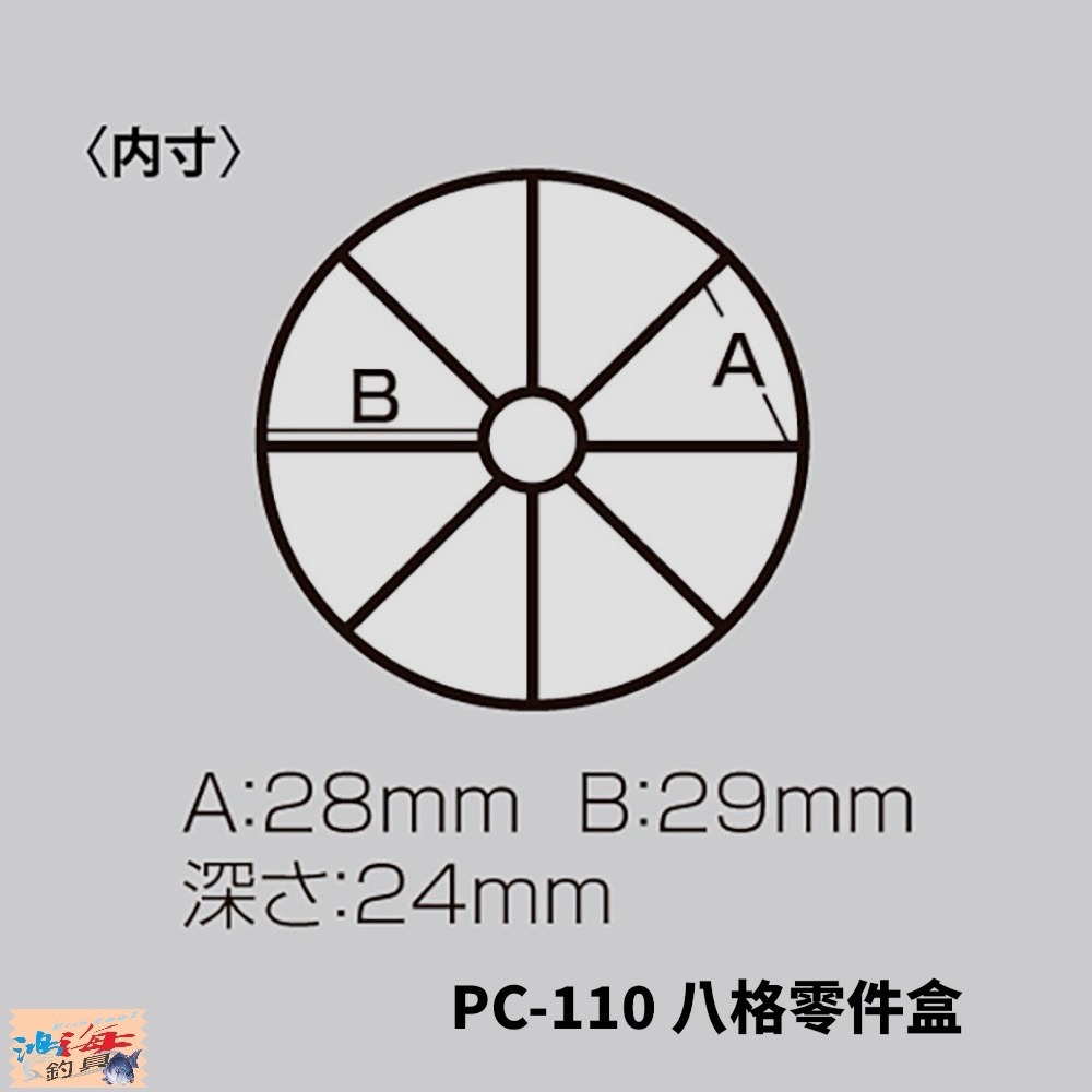 中壢鴻海釣具【MEIHO】 PC-80 六格零件盒 PC-97 七格零件盒 PC-110 八格零件盒-細節圖3