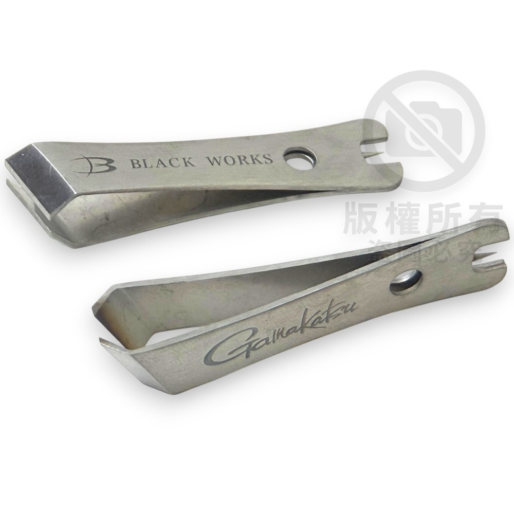 中壢鴻海釣具【gamakatsu】GM-2613  (斜刃) 銀色（BLACK WORKS）子線剪(24年款)-細節圖4