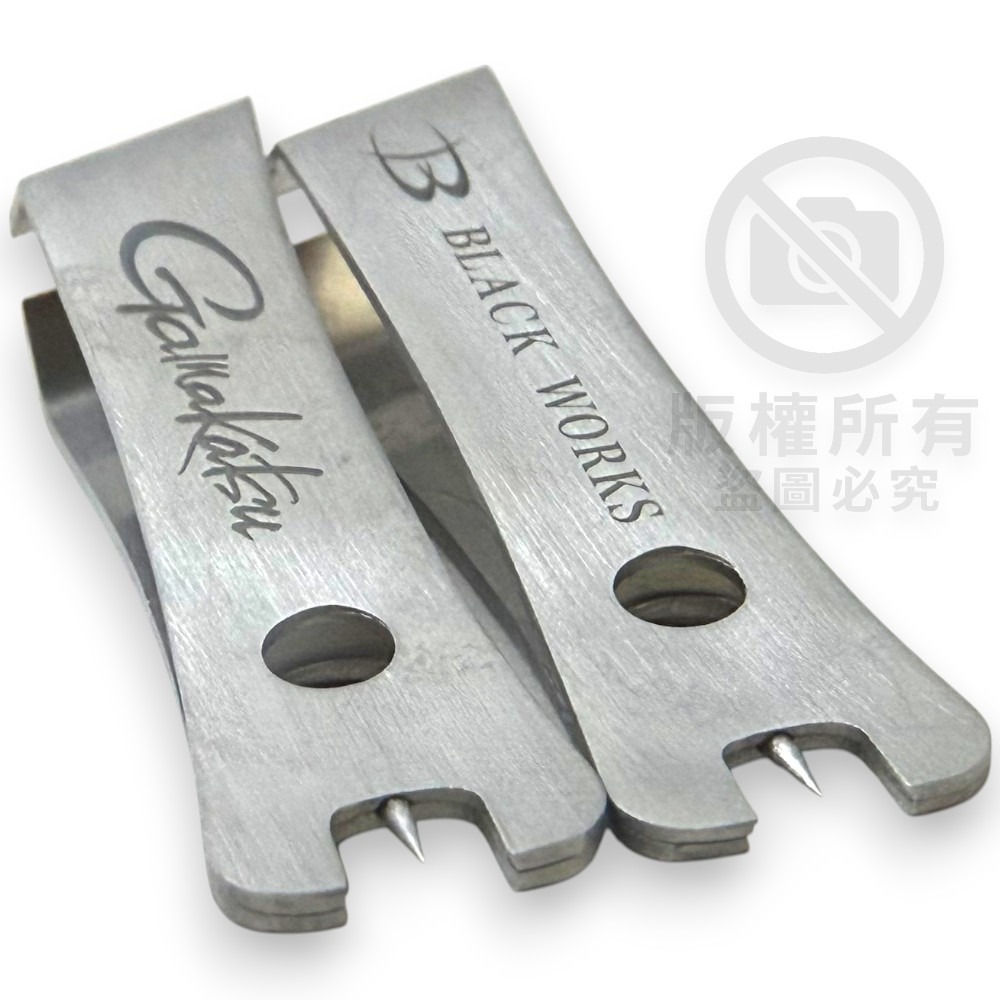 中壢鴻海釣具【gamakatsu】GM-2613  (斜刃) 銀色（BLACK WORKS）子線剪(24年款)-細節圖6