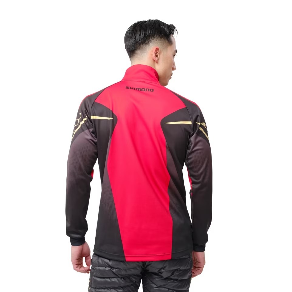 中壢鴻海釣具【SHIMANO】SH-110X LIMITED PRO FIRE BLOOD 保暖長袖釣魚衫(24秋磯款)-細節圖4