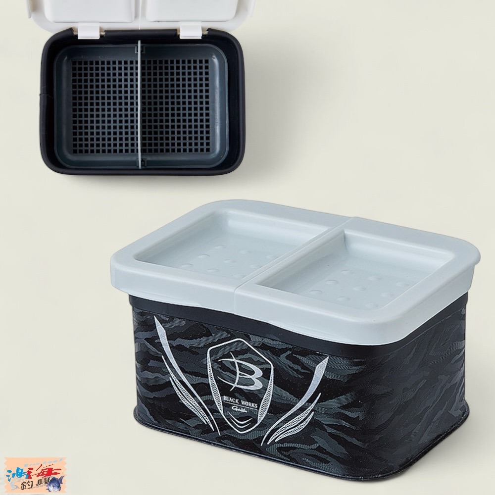 中壢鴻海釣具【gamakatsu】GM-2559 GM-2560 黑色 (ATTENDER) 南極蝦餌盒#1部屋 2部屋-規格圖9