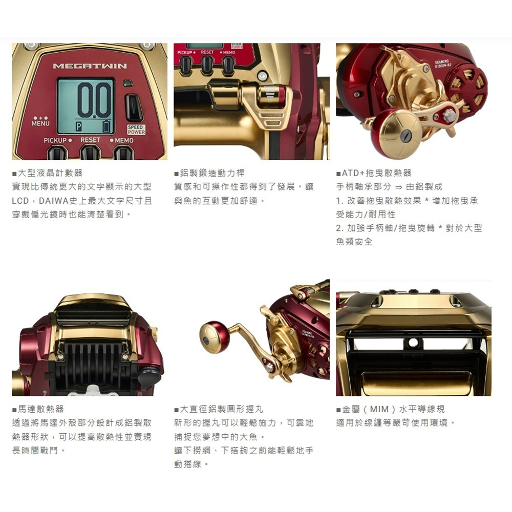 中壢紅海釣具【DAIWA】 SEABORG G1800M-RJ 電動捲線器-細節圖9