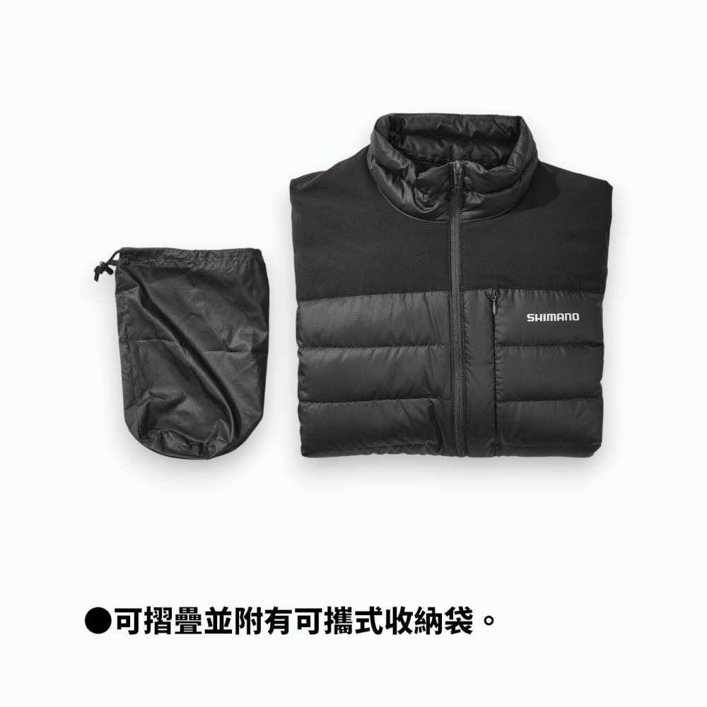紅海釣具企業社【SHIMANO】WJ-012X 黑色羽絨外套(24秋磯款) 防寒保暖釣魚外套 超輕量-細節圖10