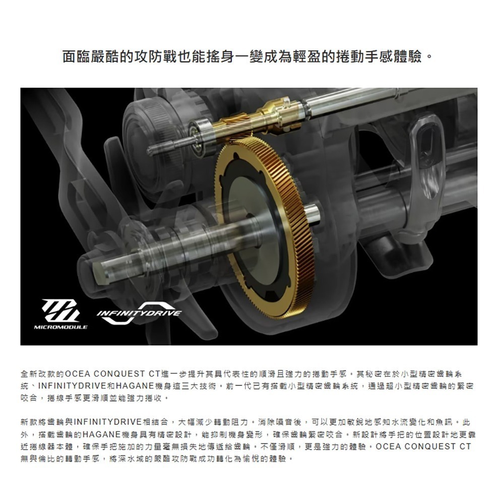 紅海釣具企業社【SHIMANO】 OCEA CONQUEST CT 捲線器 電子數位碼表兩軸捲線器 (24年款)-細節圖5